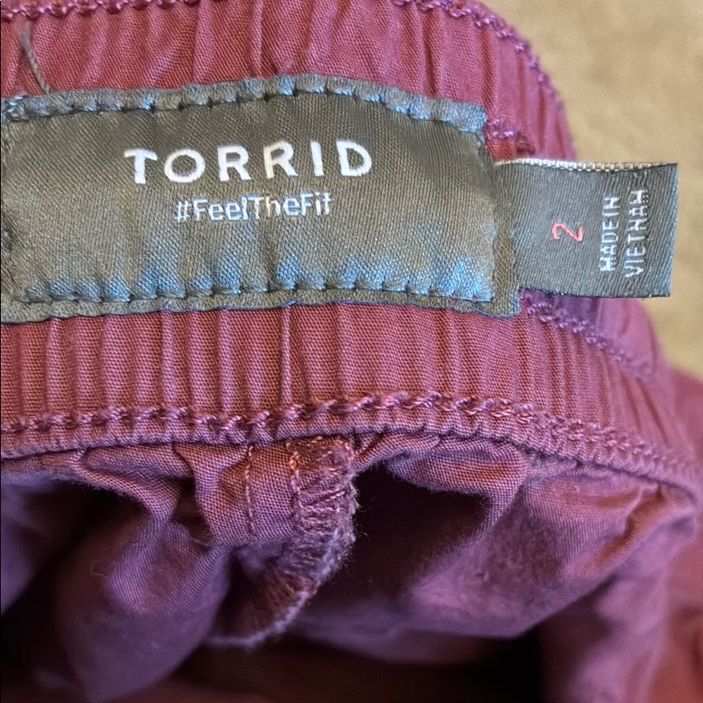 Torrid Rust Red Pants With Elastic Waistband And … - image 2
